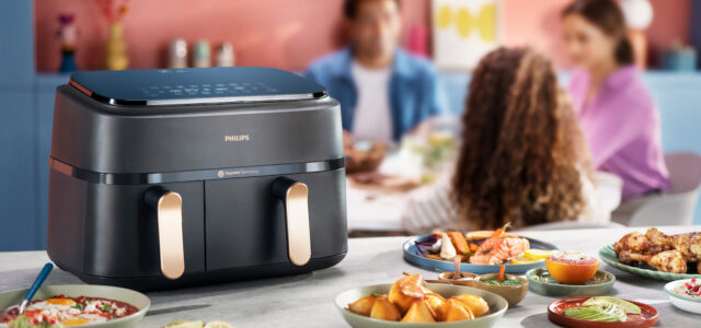 Doppelte Power: Der Philips Airfryer 3000 Series Dual Basket bringt Multitasking in die Küche