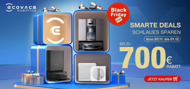 Ab heute bis zu 700 Euro sparen bei den intelligenten Reinigungsrobotern von ECOVACS